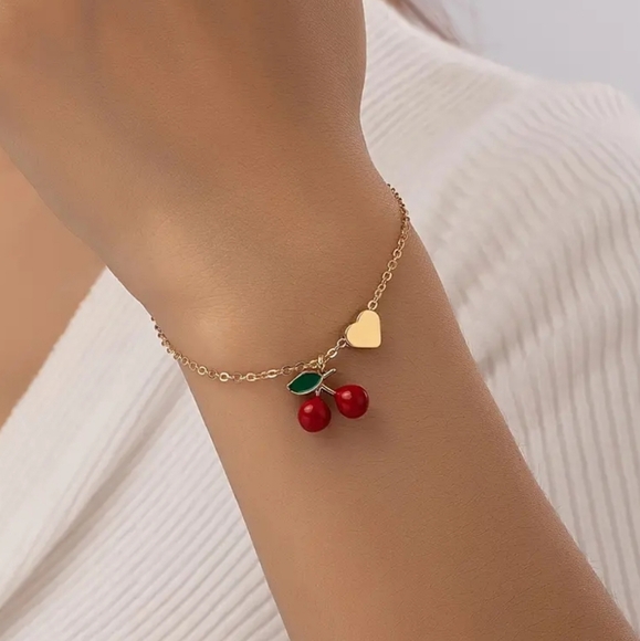 NEW! Trendy Cherry Charm Bracelet – Perfect for Any Occasion - Picture 5 of 6